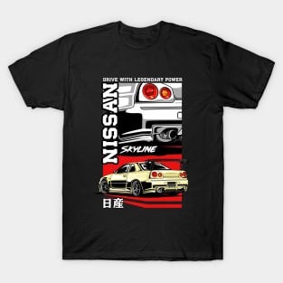 R34 Skyline GTR Car T-Shirt